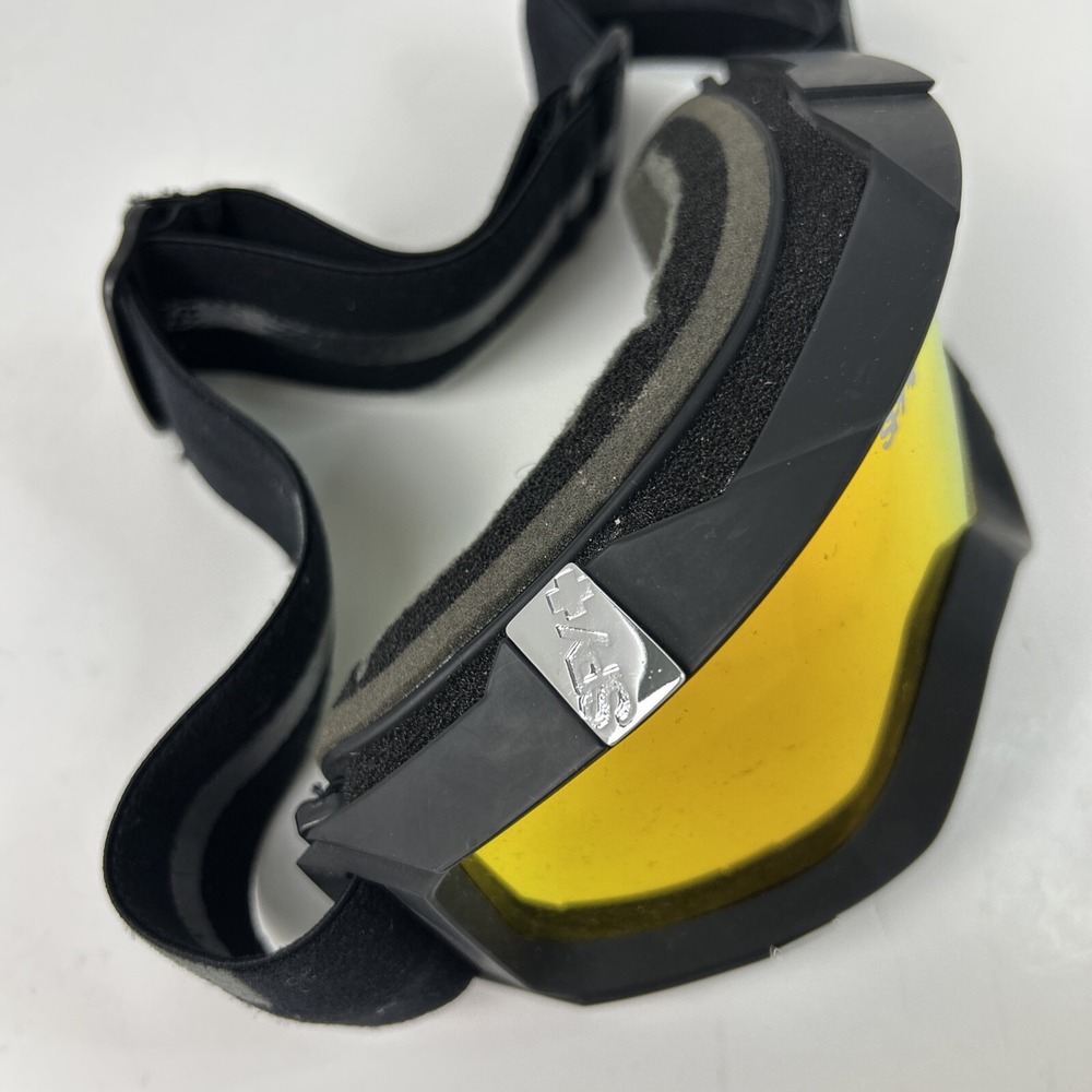 SPY+ Optics Ski Snowboard Goggles Black Orange Motocross Adjustable Strap - Picture 2 of 7
